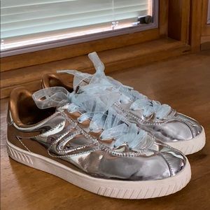 Metallic Tretorn sneakers